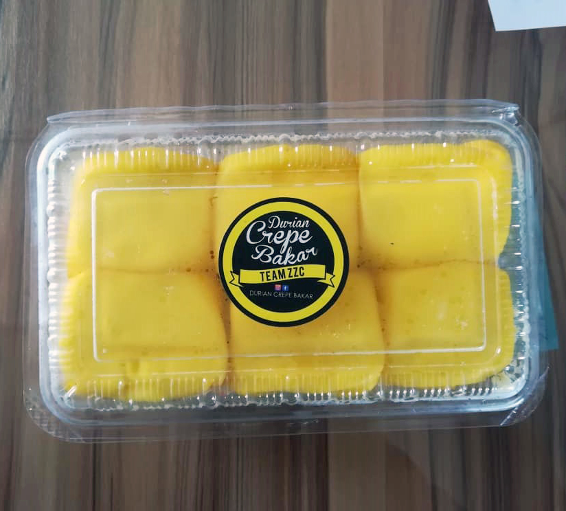 durian crepe bakar